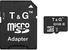 Карта пам'яті T&G microSDHC 32Gb UHS-1 (Class 10) + Adapter SD