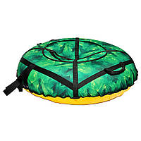 Тюбинг надувные санки ватрушка d 100 см серия Стандарт "Зеленый Кристал" для детей и взрослых