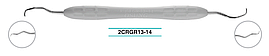 Кюрета Gracey Rigid 2CRGR 13-14, жорстка, силіконова ручка, двостороння. Для роботи на дистальній поверхні