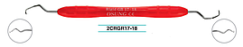 Кюрета Gracey Rigid 2CRGR 17-18, жорстка, силіконова ручка, двостороння. Для роботи на дистальній поверхні