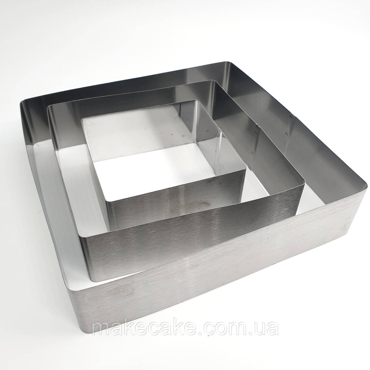 Набір залізних форм без дна Квадрати — 3 шт., фото 1