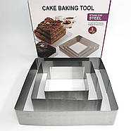 Набір залізних форм без дна Квадрати — 3 шт., фото 2