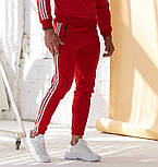 Чоловічі спортивні штани Adidas штани весна-осінь-літо чорні 3 смуги Туреччина. Живе фото, фото 3