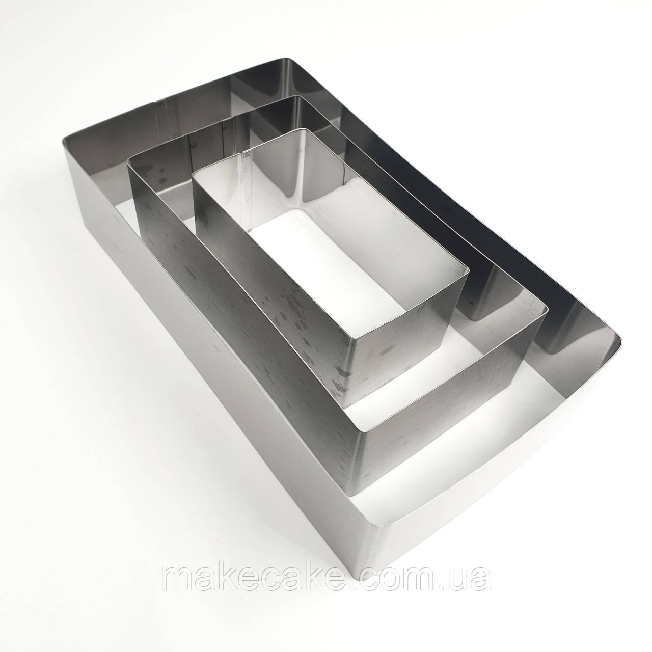 Набір залізних форм без дна Прямокутники — 3 шт., фото 1