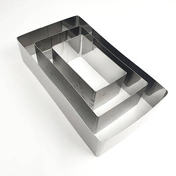 Набір залізних форм без дна Прямокутники — 3 шт.