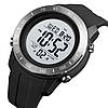 Чоловічий спортивний наручний годинник Skmei 1524 (Чорні з білим), фото 2