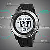 Чоловічий спортивний наручний годинник Skmei 1524 (Чорні з білим), фото 5