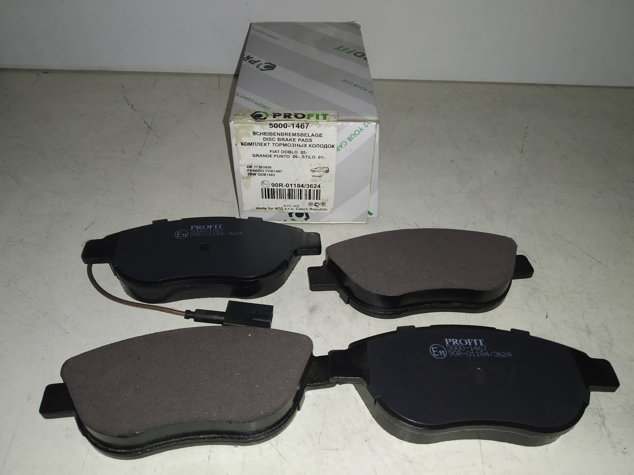 PROFIT Колодки гальмівні передні FIAT DOBLO 1.2-1.9 01-,FIAT GRANDE PUNTO 08-Б OPEL COMBO 2012-, фото 1