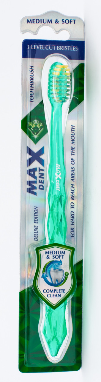 MaxDent Зубна щітка середньої жорсткості Medium-Soft Complete Clean Green ( 3 800023417994)