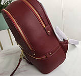 Жіночий шкіряний рюкзак Michael Kors Rhea Zip G Bordeaux Lux, фото 5
