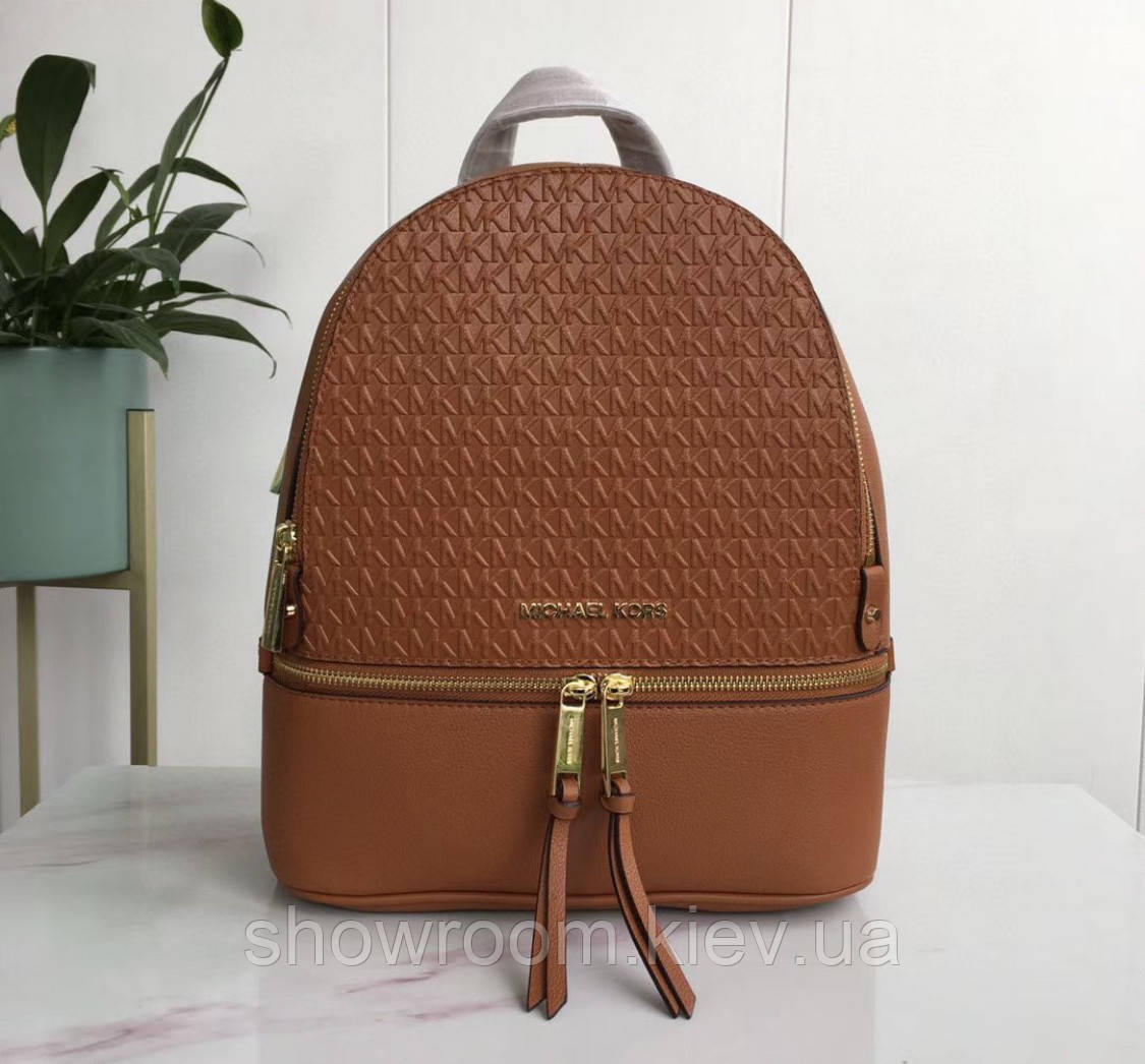 Жіночий рюкзак Michael Kors Rhea Zip G Brown Lux
