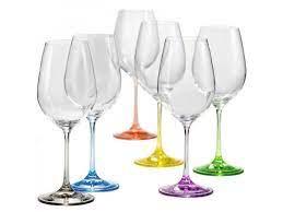 Набір з 6 келихів для вина Bohemia Rainbow 350 мл