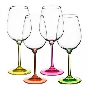 Набір з 6 келихів для вина Bohemia Rainbow 550 мл