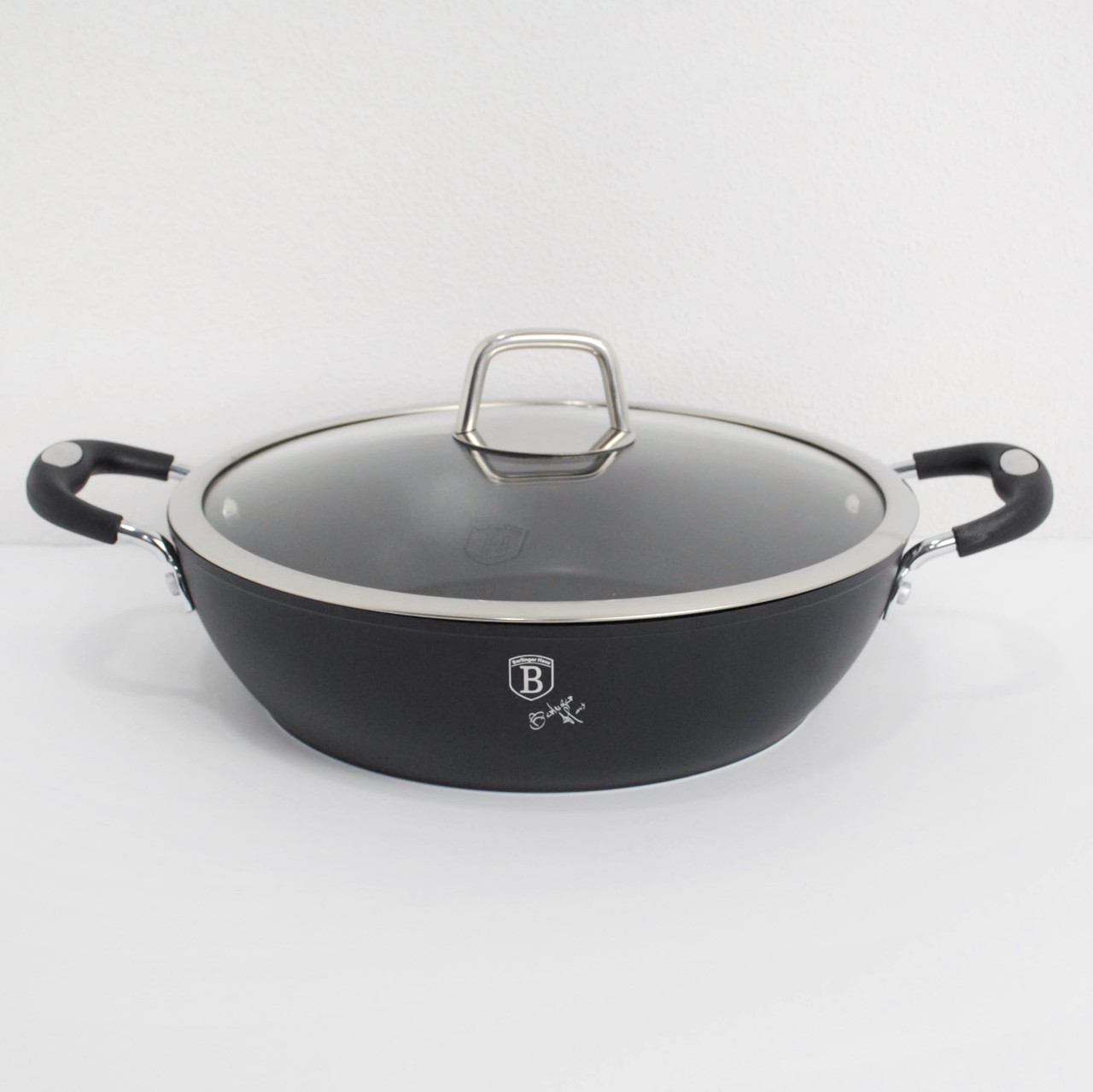 Сотейник Berlinger Haus Black Professional Line 3,8 л 28 см антипригарний, з кришкою