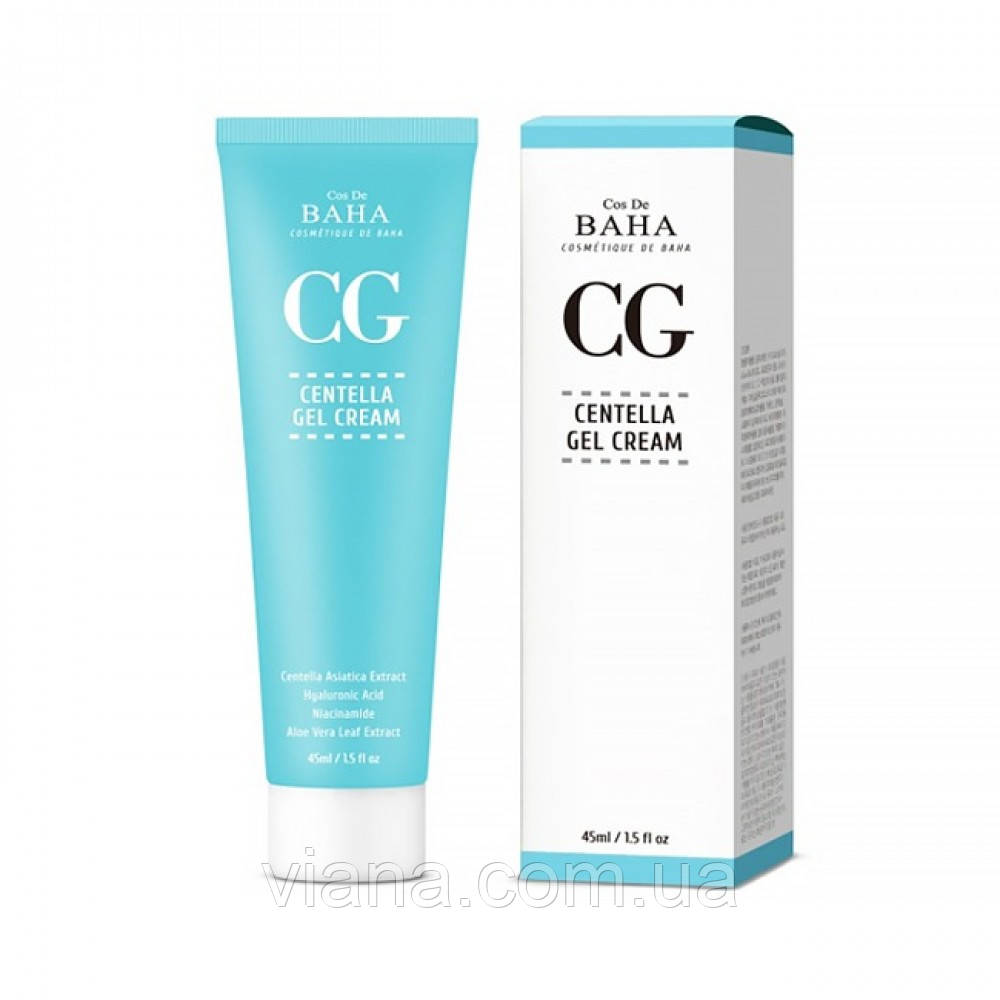 Відновлювальний гель-крем із центелою Cos De Baha Centella Asiatica 45 ml