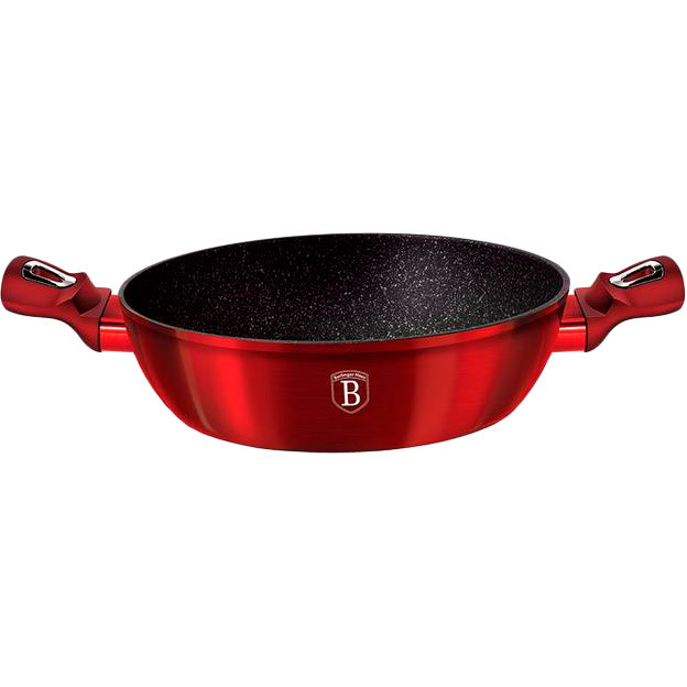 Сотейник Berlinger Haus Metallic Line Burgundy Edition 3,8 л 28 см, антипригарний, з кришкою