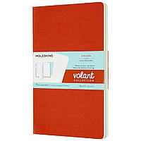 Записная книжка Moleskine Volant средний линия коралл и аква QP723F16B24