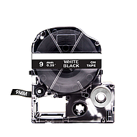Картридж с лентой для принтера Epson LabelWorks LK3BWV 9 мм 8 м Белый/Черный