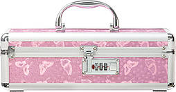 Кейс для зберігання секс-іграшок Powerbullet - Lockable Vibrator Case Pink з кодовим замком Feromon