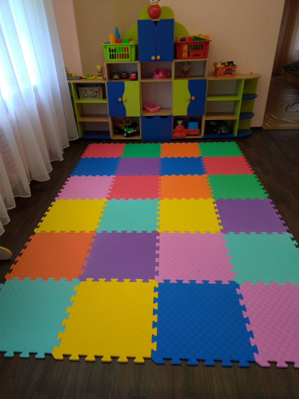 Детский коврик-пазл 500×500×12 мм зеленый - фото 2 - id-p1564484306