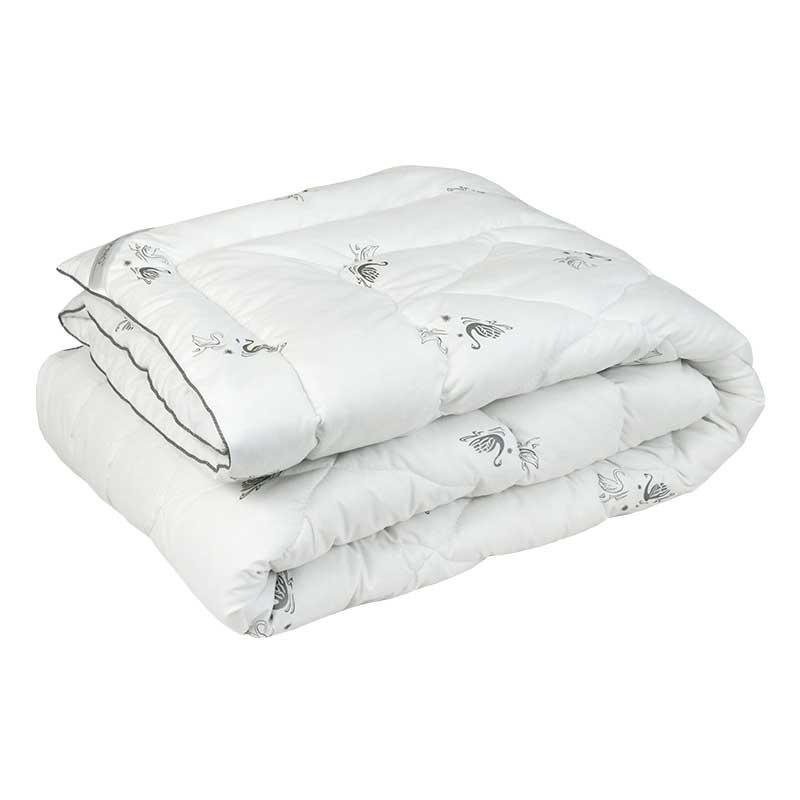 Зимнее одеяло из искусственного лебединого пуха 200х220 "Silver Swan" стеганое в микрофибре (322.52) - фото 1 - id-p1564496752