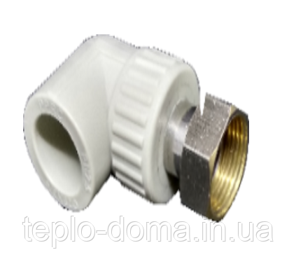 Коліно PP-R з НГ (ЛАТУНЬ) D 20х1/2"