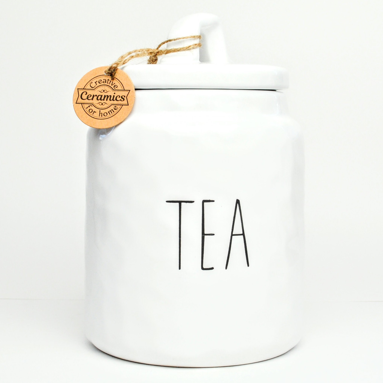 Банка для чаю BonaDi Bianco 1,5 л керамічна, біла, фото 1