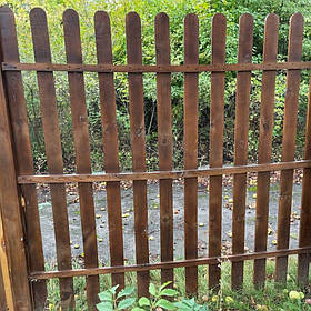 Дерев'яний паркан LNK "Штакетник вертикальний" 2000х1800 мм. (ДВЗ-9)