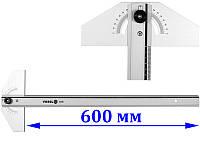 Угольник с транспортиром регулируемый 600 мм Vorel 18356