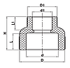 Муфта Редукційна PP-R 75×50 K0209.PRO Koer (Чехія), фото 3