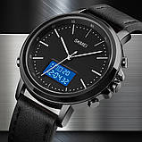 Наручний спортивні чоловічі годинники Skmei 1652 (Чорні з білим), фото 5