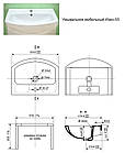 Тумба ЮВВІС для ванної кімнати 55 см біла підлогова МОНАКО Т-1 з умивальником ІЗЕО, фото 5