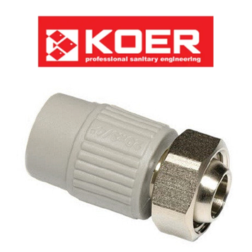 МУФТА З НАКИДНОЮ ГАЙКОЮ І ЕВРОКОНУСОМ KOER - 20x3/4 PPR (Чехія)