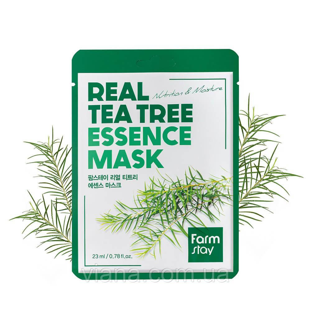 Тканинна маска для обличчя з екстрактом чайного дерева FarmStay Real Tea Tree Essence Mask 23 ml