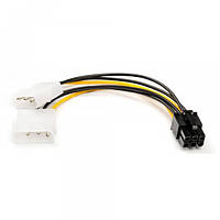 Кабель живлення для відеокарти 2xMolex to PCI-E 6PIN ATcom (16185)