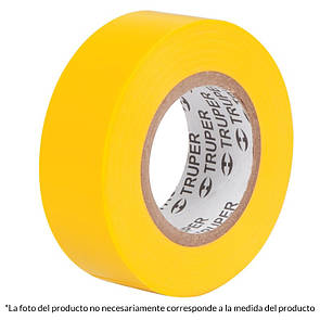 Ізолента, акрил, жовта 19мм х 18м