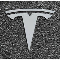 Наклейка TESLA logo chrome, metal 5x4,5cm