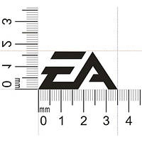 Наклейка Electronic Arts EA Games silver Metal 3.5x1.7cm