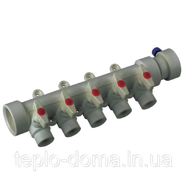 Колектор 5-way з кульовими кранами KOER K0172.PRO - 40x20 PPR