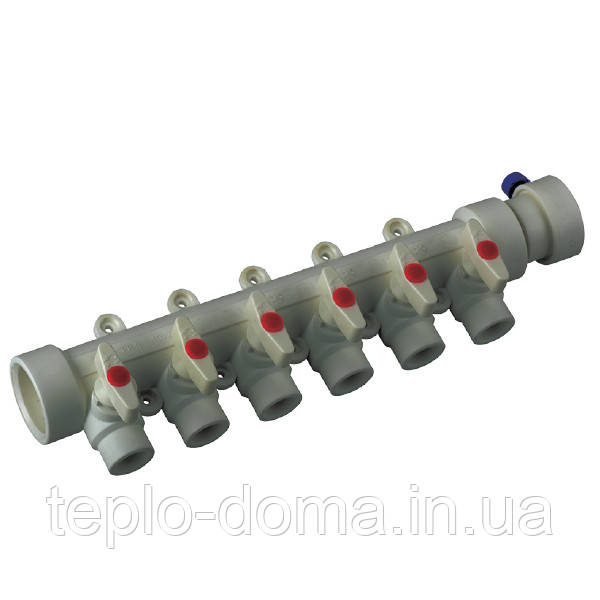 Колектор 6-way з кульовими кранами KOER K0173.PRO - 40x20 PPR