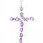 Хрестик серебряний 925 натуральный пурпурний аметист., фото 2