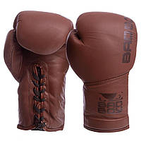 Рукавиці боксерські шкіряні на шнурівці BAD BOY LEGACY 2.0 (р-р 10-12oz, коричневий)