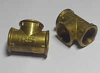 Тройник латунный 3/4" ВР 3/4"ВР 3/4"ВР д 20 RS.