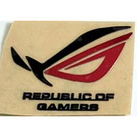 Наклейка Asus Republic of Gamers ROG logo Red-Black Sticker Metal 30x25mm