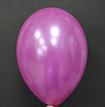 Латексна кулька металік рожевий 10"/ 33 / 26 см Rose Gemar, фото 2