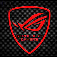 Наклейка Asus Republic of Gamers ROG 30x25mm Red Sticker Metal