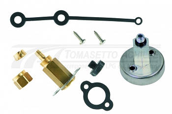 Заправний клапан під трубку ПВХ з коротким адаптером MVAT3302ТР