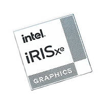 Наклейка Intel Iris Xe Graphics Silver Chrome (metal)