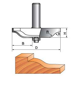 Фреза по дереву ГЛОБУС 3003 D103 фігірейна горизонтальна