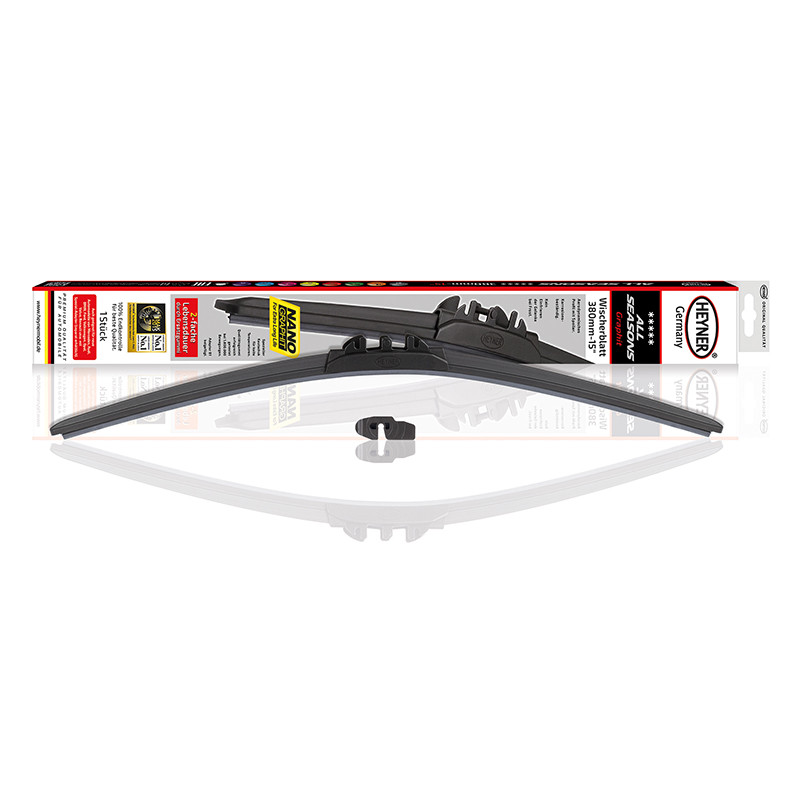 Щітка склоочисника (двірник) Heyner All Season 380mm, безкаркасні, з запасний гумкою, 085000